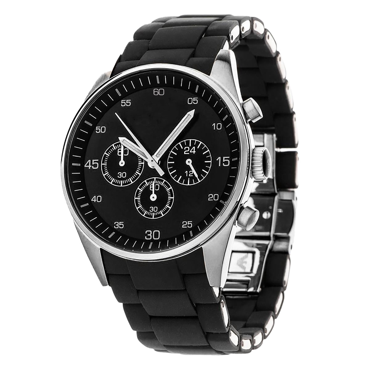 Pack of 2 Classic Luxury Watch for Men / Boys With Silver Hand/Wrist Bracelet Chain