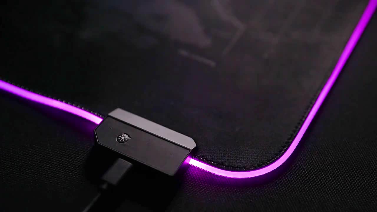TITANWOLF XXL RGB Gaming Mouse Pad SMALL & Large Size - Extended & Small Led Soft Cloth Mousepad Mat with Non-Slip Rubber Base