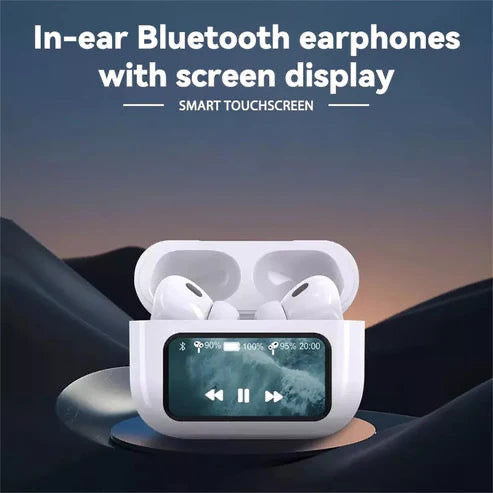 A9 Pro Wireless Earbuds Bluetooth Headphones with Smart Touch Screen ANC